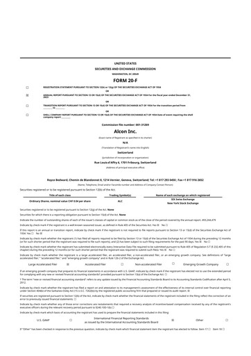 Thumbnail Alcon 20-F Annual Report 2023