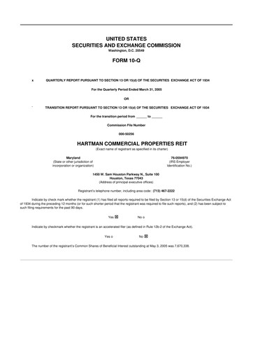 Thumbnail Whitestone REIT 10-Q Quarterly Report FY 
