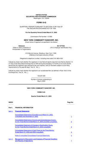 Thumbnail Flagstar Bank 10-Q Quarterly Report FY 