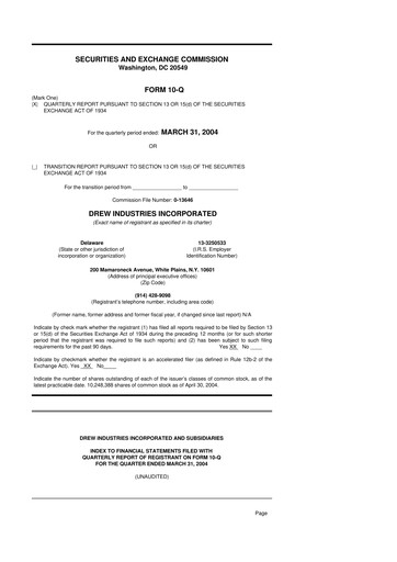 Thumbnail LCI Industries
 10-Q Quarterly Report FY 