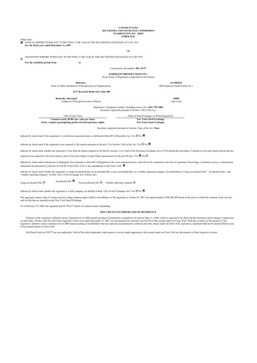 Thumbnail Emergent BioSolutions
 10-K Annual Report 