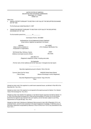 Thumbnail Shentel 10-K Annual Report 