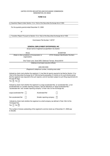 Miniature GEE Group 10-Q Rapport trimestriel  