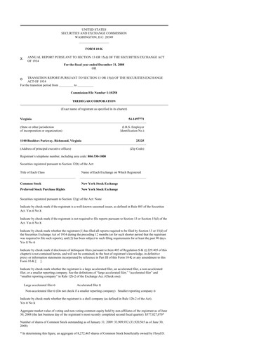 Thumbnail Tredegar 10-K Annual Report 