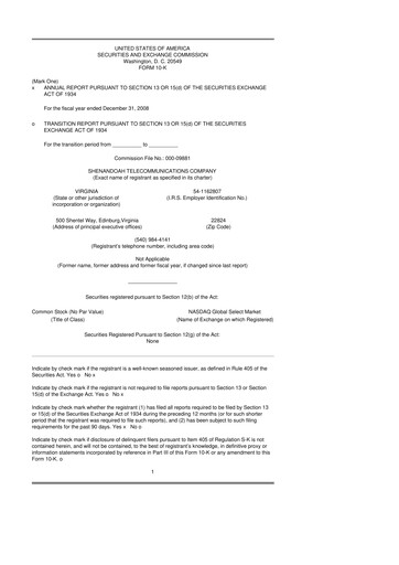 Thumbnail Shentel 10-K Annual Report 