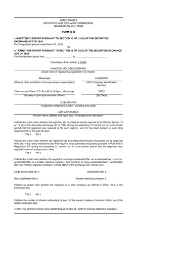 Thumbnail Hancock Whitney 10-Q Quarterly Report FY 
