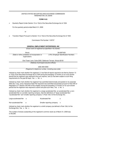 Miniature GEE Group 10-Q Rapport trimestriel  