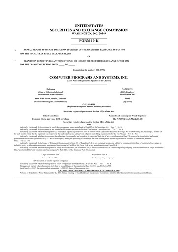 Thumbnail TruBridge 10-K Annual Report 2016