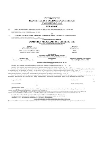 Thumbnail TruBridge 10-K Annual Report 2021