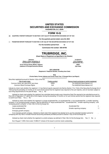 Thumbnail TruBridge 10-Q Quarterly Report FY 