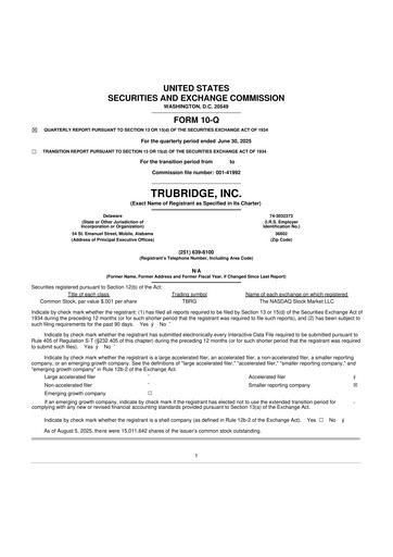 Thumbnail TruBridge 10-Q Quarterly Report FY 