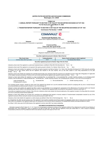 Thumbnail Commvault 10-K Annual Report 2023