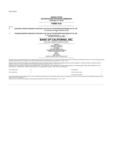 Thumbnail Banc of California 10-Q Quarterly Report FY2023 