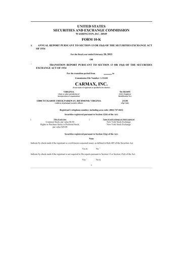 Thumbnail CarMax
 10-K Annual Report 2013