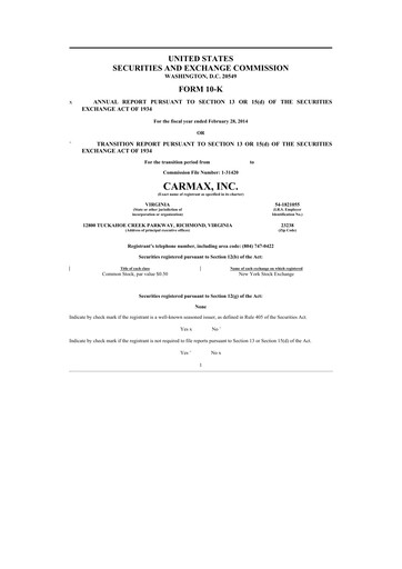 Thumbnail CarMax
 10-K Annual Report 2014