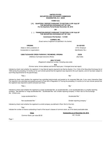 Miniature CarMax
 10-Q Rapport trimestriel 2017 