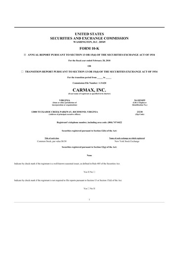 Thumbnail CarMax
 10-K Annual Report 2018