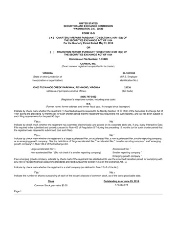 Miniature CarMax
 10-Q Rapport trimestriel 2019 