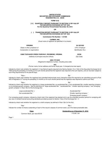 Miniature CarMax
 10-Q Rapport trimestriel 2019 