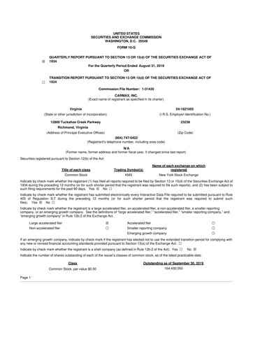 Miniature CarMax
 10-Q Rapport trimestriel 2020 