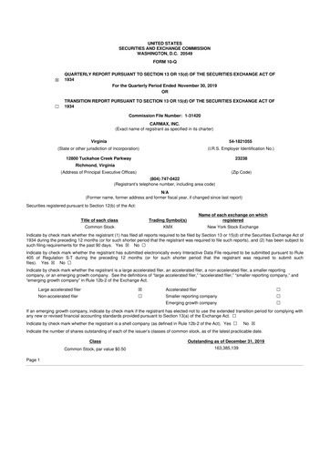 Miniature CarMax
 10-Q Rapport trimestriel 2020 