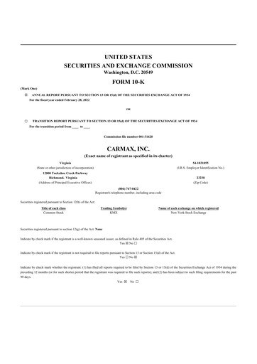 Thumbnail CarMax
 10-K Annual Report 2022