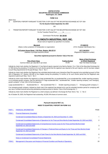 Thumbnail Plymouth Industrial REIT 10-Q Quarterly Report FY2023 