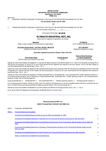Thumbnail Plymouth Industrial REIT 10-Q Quarterly Report FY2024 