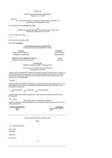 Thumbnail First Horizon Corporation 10-Q Quarterly Report FY 