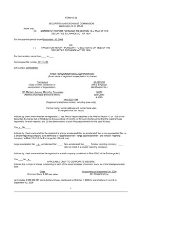 Thumbnail First Horizon Corporation 10-Q Quarterly Report FY 