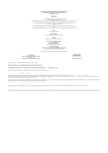 Thumbnail EDAP TMS 20-F Annual Report 