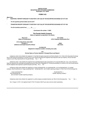Thumbnail Veru 10-Q Quarterly Report FY2011 