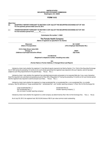 Thumbnail Veru 10-Q Quarterly Report FY2012 