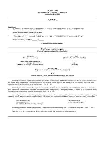 Thumbnail Veru 10-Q Quarterly Report FY2013 
