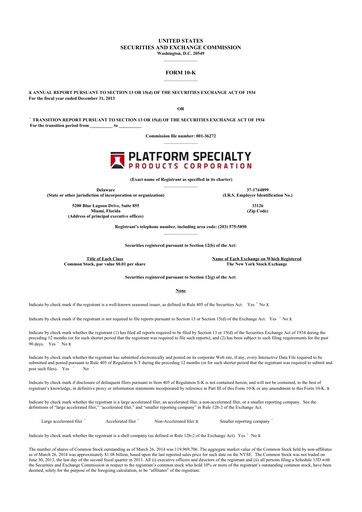 Thumbnail Element Solutions 10-K Annual Report 