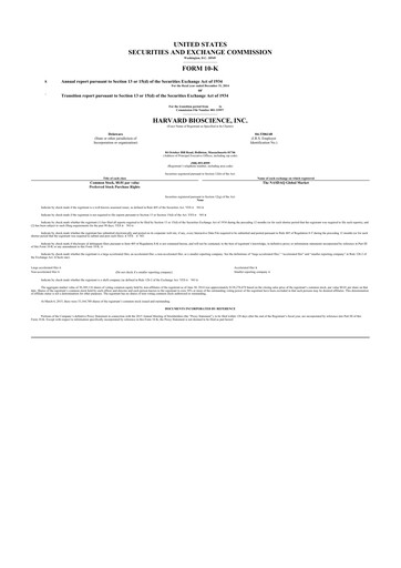 Miniature Harvard Bioscience 10-K Rapport annuel 2014