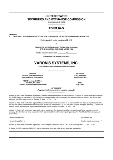 Thumbnail Varonis Systems 10-Q Quarterly Report FY2015 