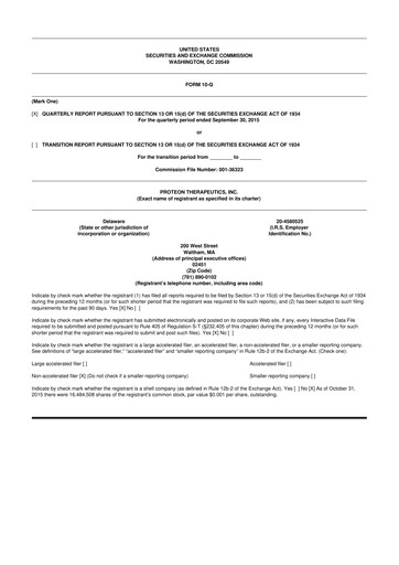 Thumbnail Protara Therapeutics 10-Q Quarterly Report FY 