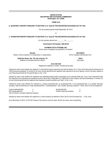 Thumbnail Usio 10-Q Quarterly Report FY2015 