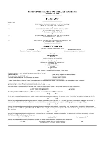 Thumbnail Novo Nordisk 20-F Annual Report 