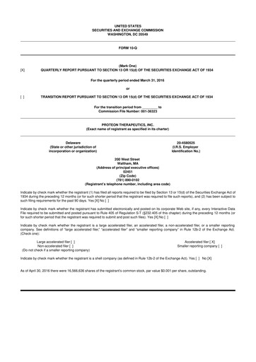 Thumbnail Protara Therapeutics 10-Q Quarterly Report FY 