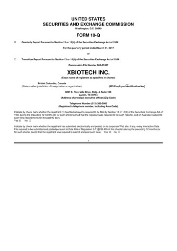 Thumbnail XBiotech 10-Q Quarterly Report FY 