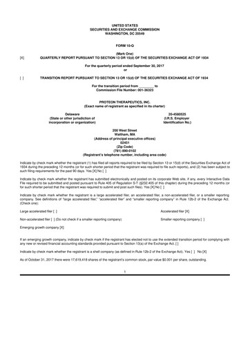 Thumbnail Protara Therapeutics 10-Q Quarterly Report FY 