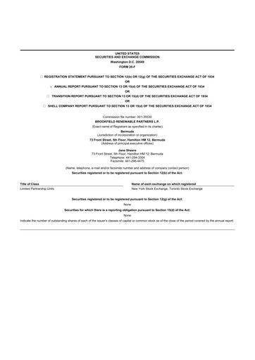 Thumbnail Brookfield Renewable Partners 20-F Annual Report 2017