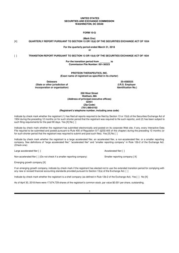 Thumbnail Protara Therapeutics 10-Q Quarterly Report FY 