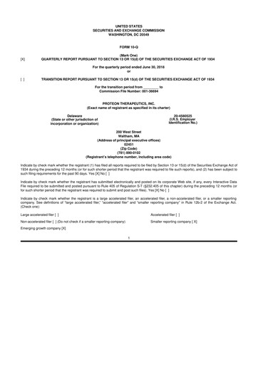 Thumbnail Protara Therapeutics 10-Q Quarterly Report FY 