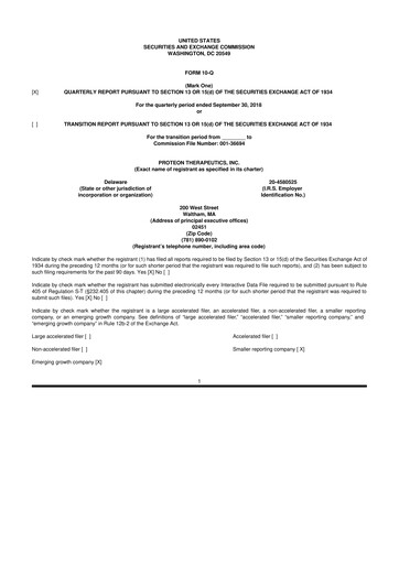 Thumbnail Protara Therapeutics 10-Q Quarterly Report FY 