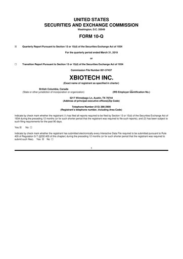 Thumbnail XBiotech 10-Q Quarterly Report FY 