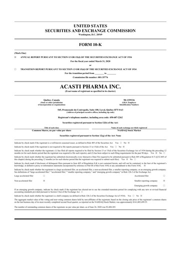 Thumbnail Grace Therapeutics 10-K Annual Report 2020