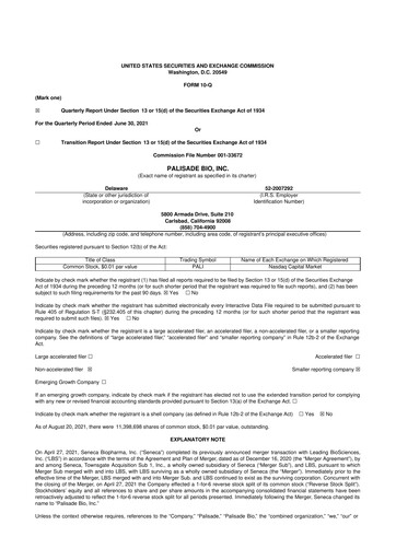Thumbnail Palisade Bio 10-Q Quarterly Report FY2021 